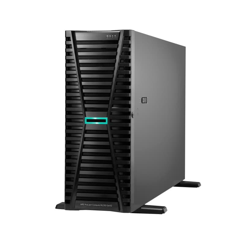 Server hpe tower ml350 gen12 6505p 2.2ghz 12c 1p 1x32gb 4lff mr408i-o 2x4tb hdd sata 4x1gbe 2x1000w 3y nbd
