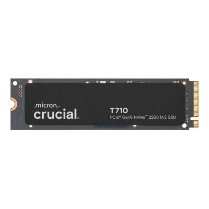 Crucial t710 ssd 2tb m.2 2280 nvme crittografato pci express 5.0 tcg opal encryption 2.01 nero