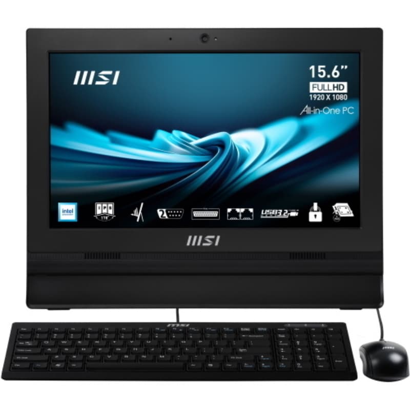 Msi pc aio 15,6 touch black intel n100 8gb 256gb ssd freedos