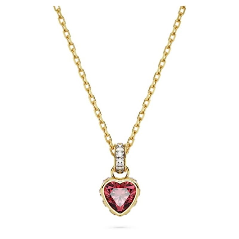 Swarovski 5648750 collana / set swarovski - pend hrt red/gos nuovo in scatola originale
