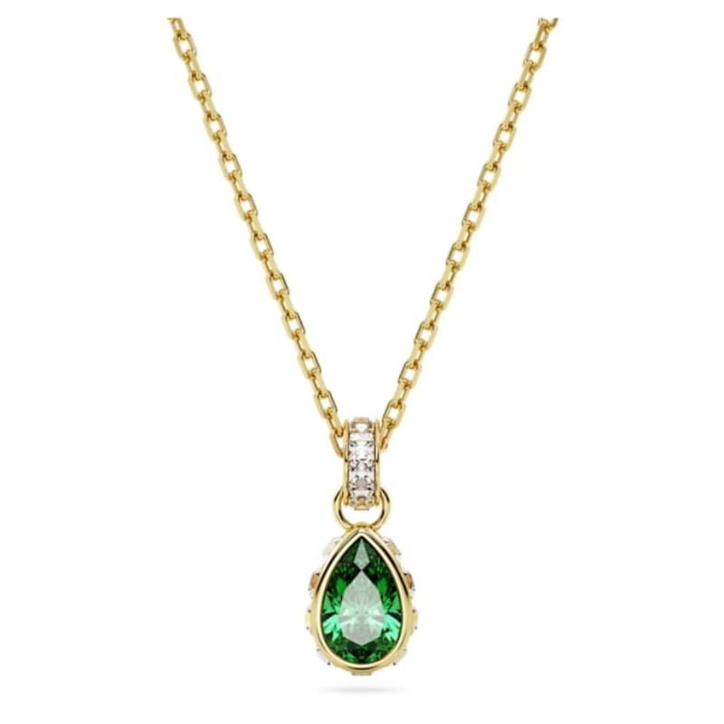 Swarovski 5648751 collana / set swarovski - pend pear gre/gos nuovo in scatola originale