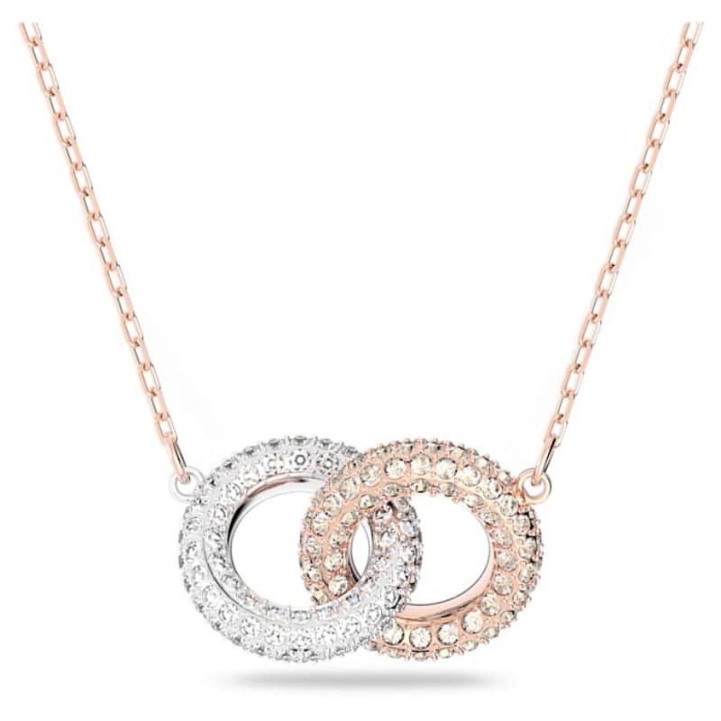 Swarovski 5414999 collana / set swarovski - collana double silk/cry/ros nuovo in scatola originale