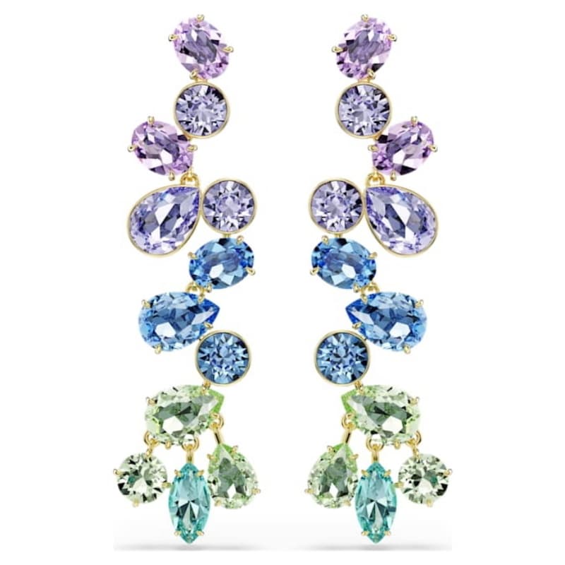 Swarovski 5751294 swarovski fashion piece - gema orecchino a buco chndl long mul/gos nuovo in scatola originale