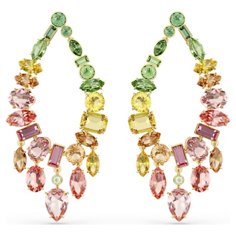Swarovski 5737445 swarovski fashion piece - gema orecchino a buco ombre mul/gos nuovo in scatola originale