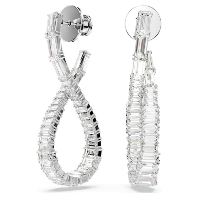 Swarovski 5677628 swarovski fashion piece - hyperbola orecchino a buco hoop l twist nuovo in scatola originale