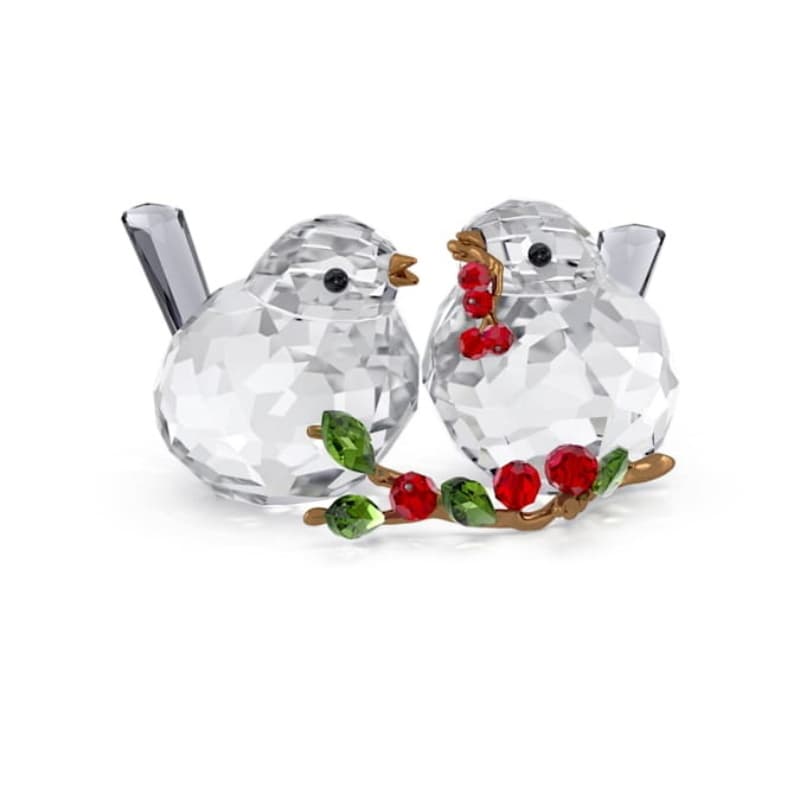 Swarovski 5701371 swarovski fashion piece - idyllia bird couple and berries nuovo in scatola originale