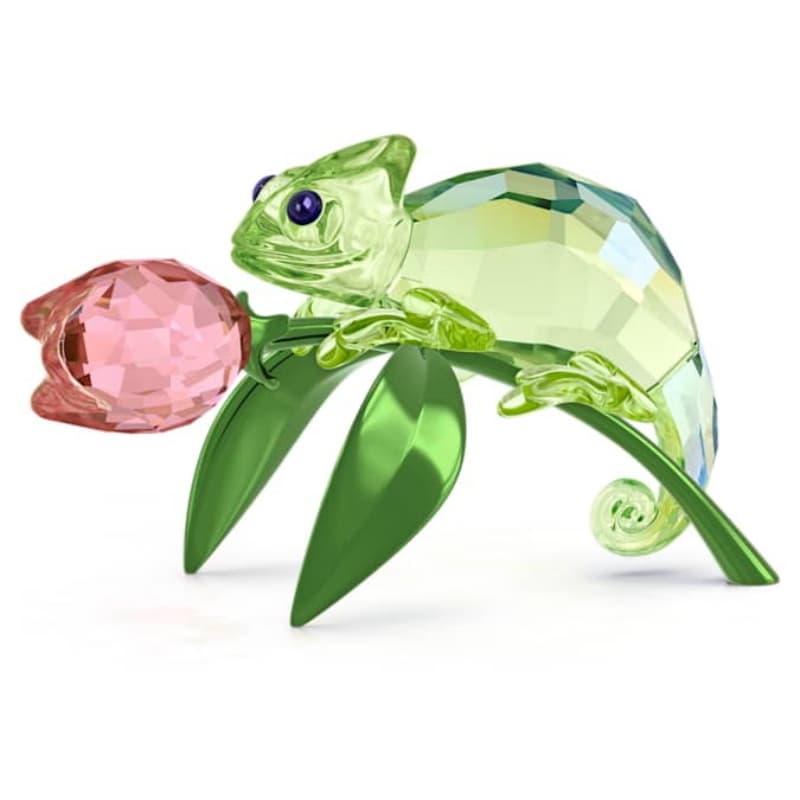 Swarovski 5719811 swarovski fashion piece - idyllia chameleon and tulip nuovo in scatola originale