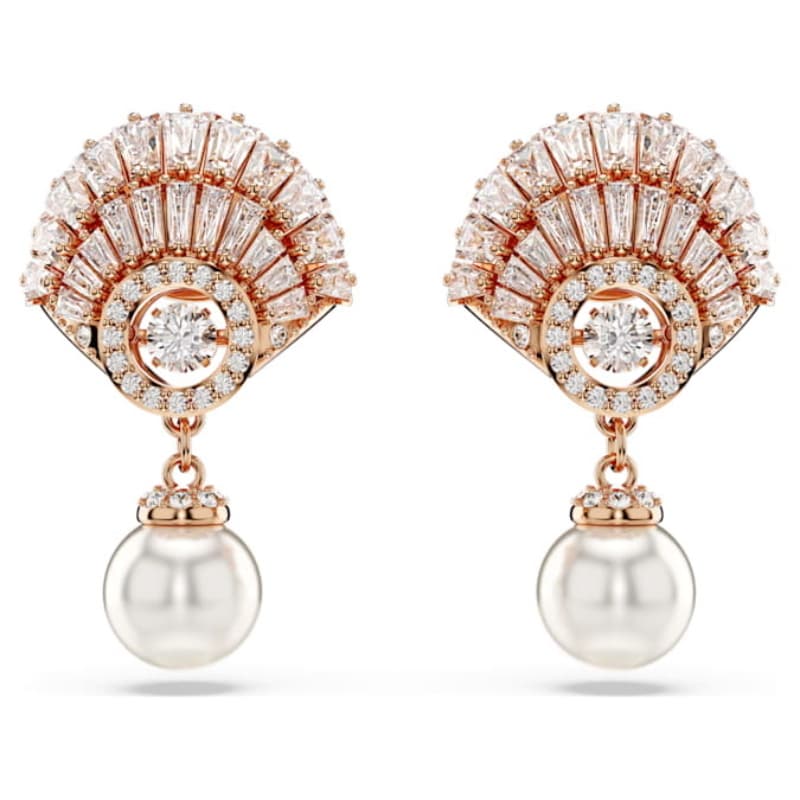 Swarovski 5689196 swarovski fashion piece - idyllia orecchino a buco drop pearl sd nuovo in scatola originale