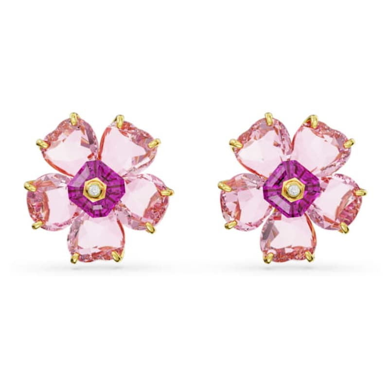 Swarovski 5650563 swarovski fashion piece - idyllia orecchino a buco pink/gos nuovo in scatola originale