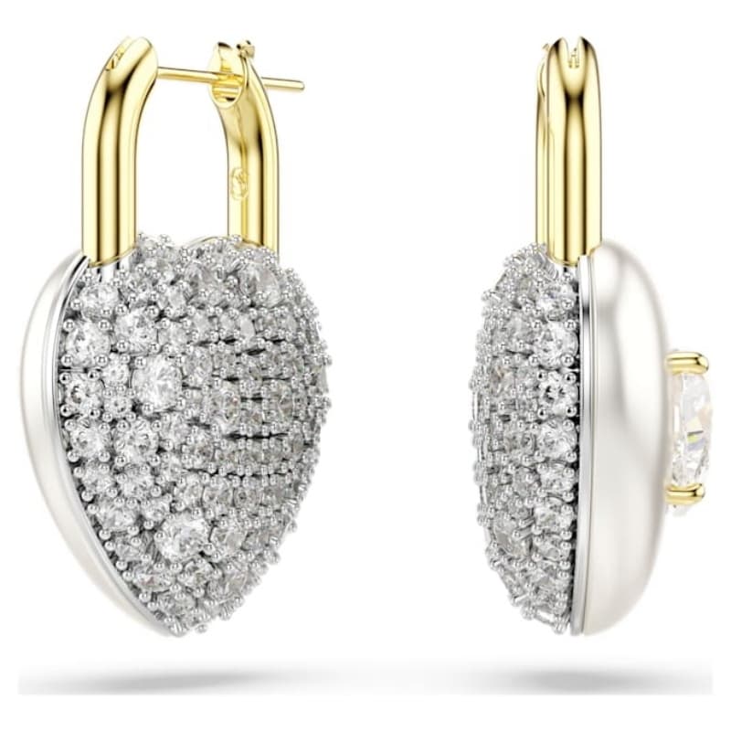 Swarovski 5737297 swarovski fashion piece - idyllia orecchino a buco whi/gos nuovo in scatola originale