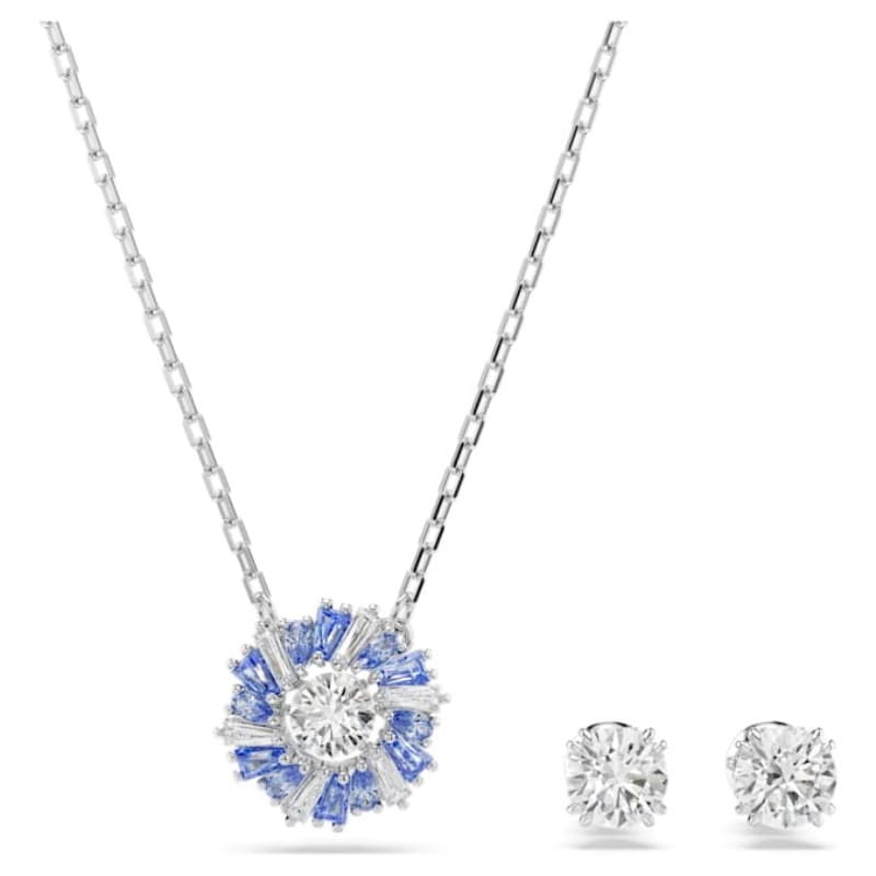 Swarovski 5685437 collana / set swarovski - set sd blu/rhs nuovo in scatola originale