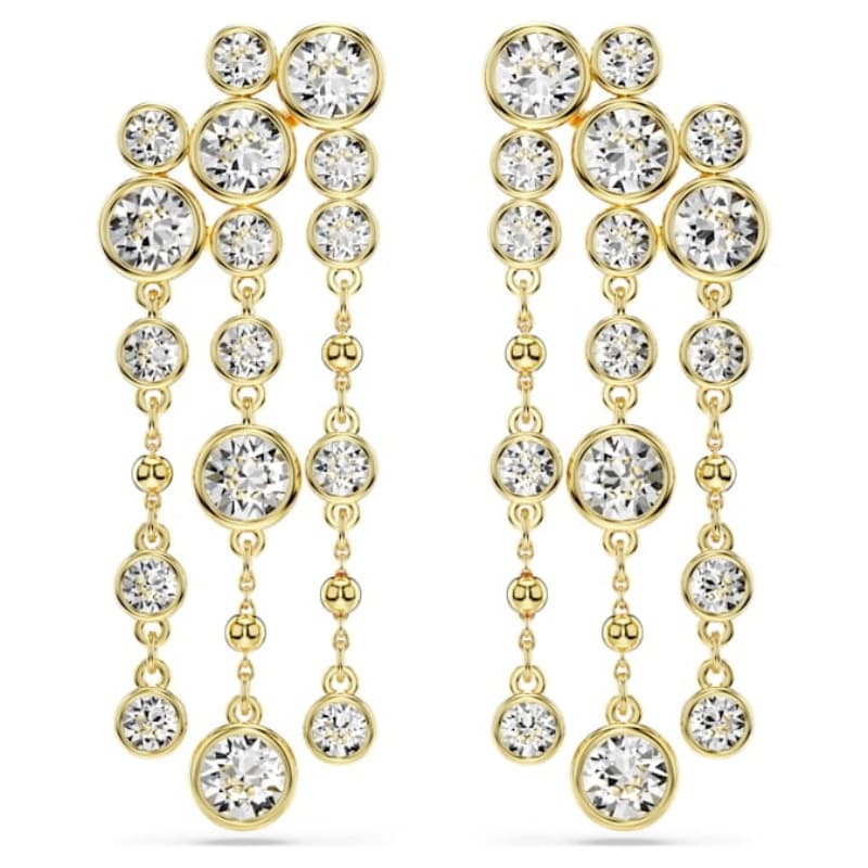 Swarovski 5680093 swarovski fashion piece - imber orecchino a buco chndl cry/gos nuovo in scatola originale