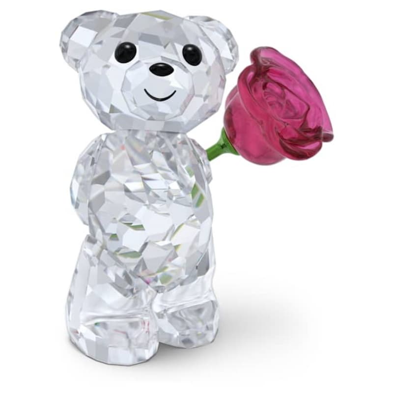 Swarovski 5691390 swarovski fashion piece - kris bear a rose with love nuovo in scatola originale
