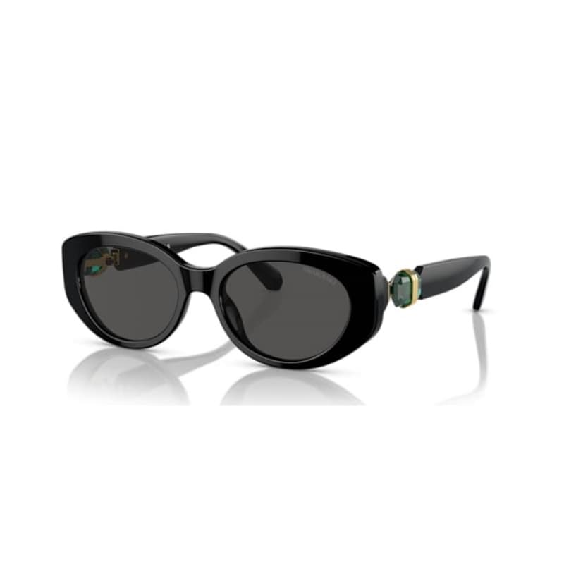 Swarovski 5679544 swarovski fashion piece - lucent eyewear sk6002el cat black/emer nuovo in scatola originale