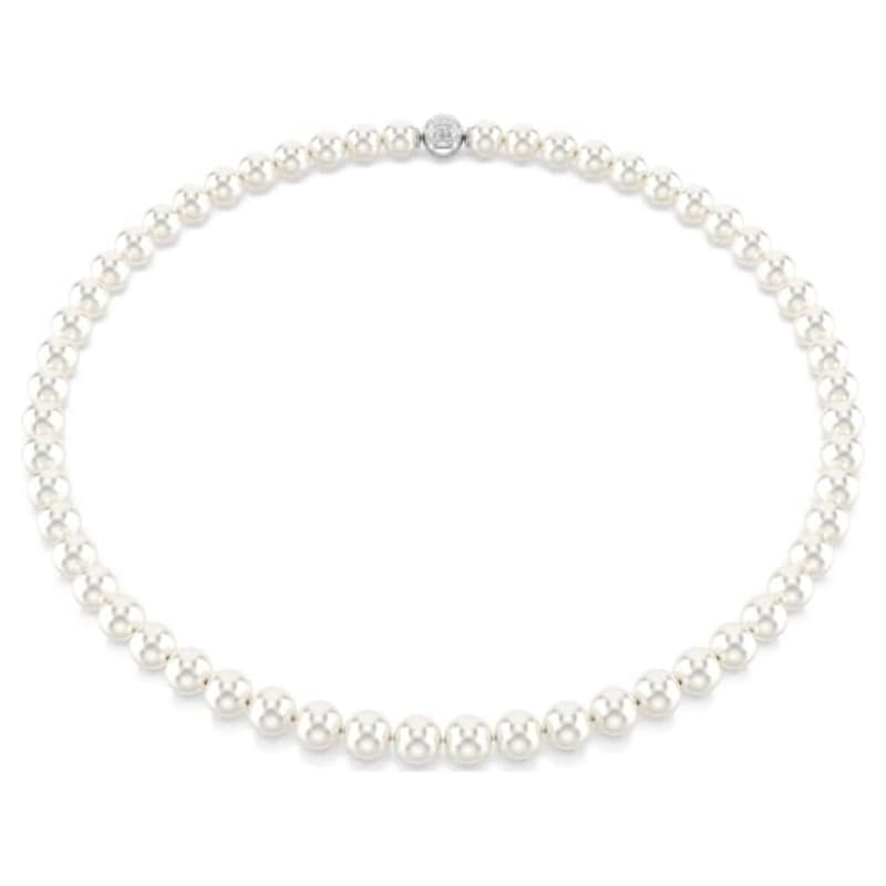 Swarovski 5747746 collana / set swarovski - all ard prl magnet whi/rhs nuovo in scatola originale