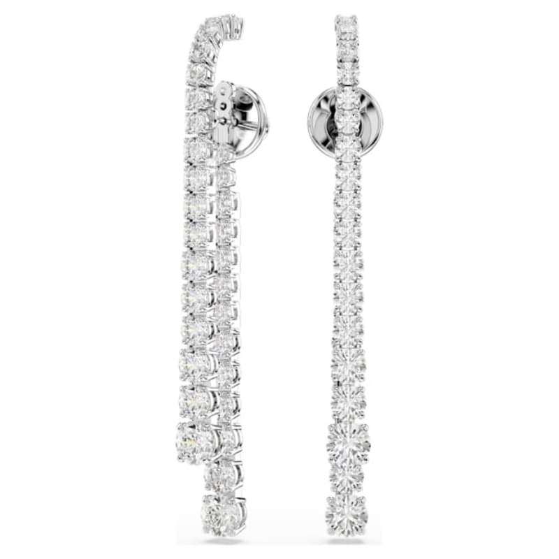 Swarovski 5709257 swarovski fashion piece - matrix orecchino a buco m whi/rhs nuovo in scatola originale
