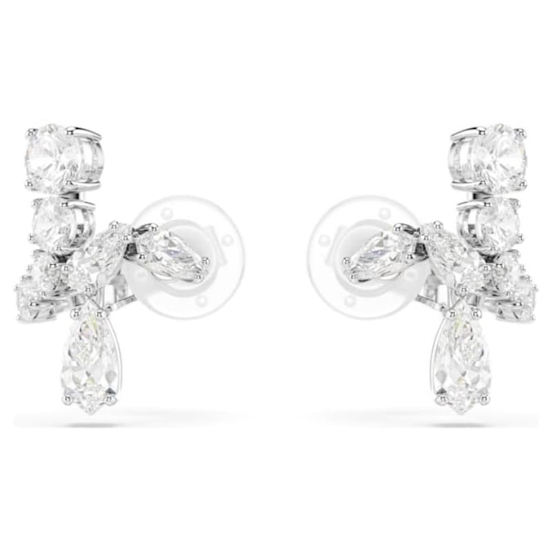 Swarovski 5692523 swarovski fashion piece - matrix orecchino a buco white/rhs nuovo in scatola originale