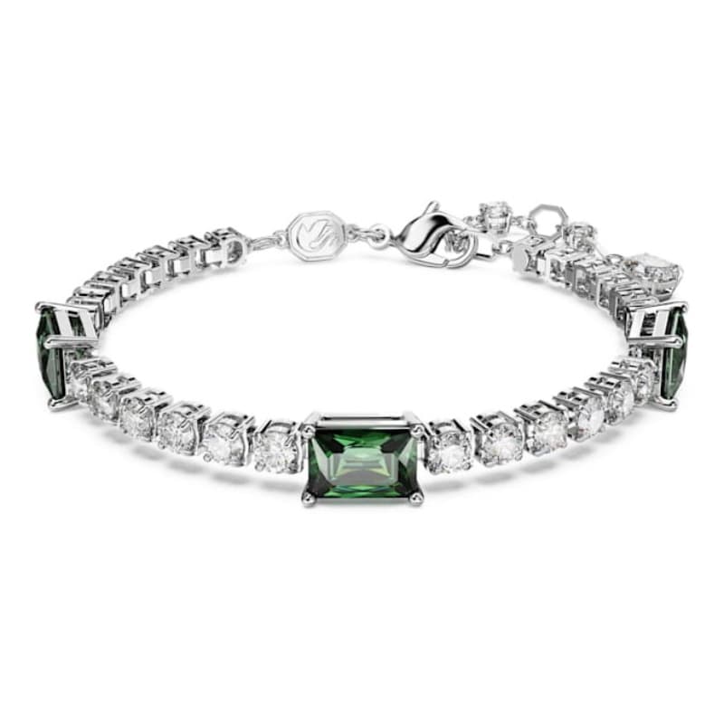 Swarovski 5666422 swarovski fashion piece - matrix tb green stones gre/rhs m nuovo in scatola originale