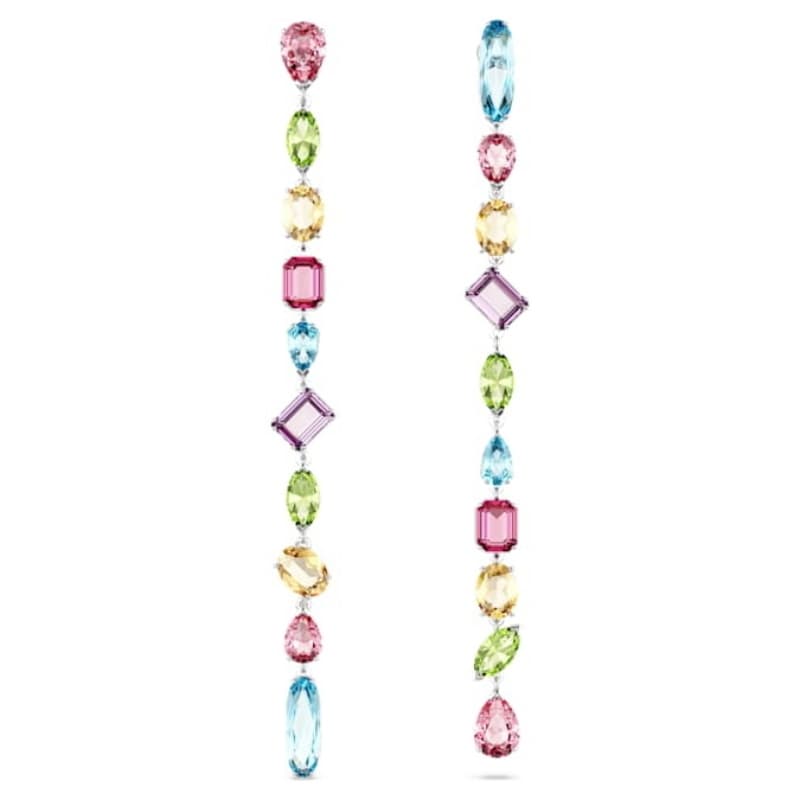 Swarovski 5656430 swarovski fashion piece - re gema orecchino a buco long er crmu/rh nuovo in scatola originale