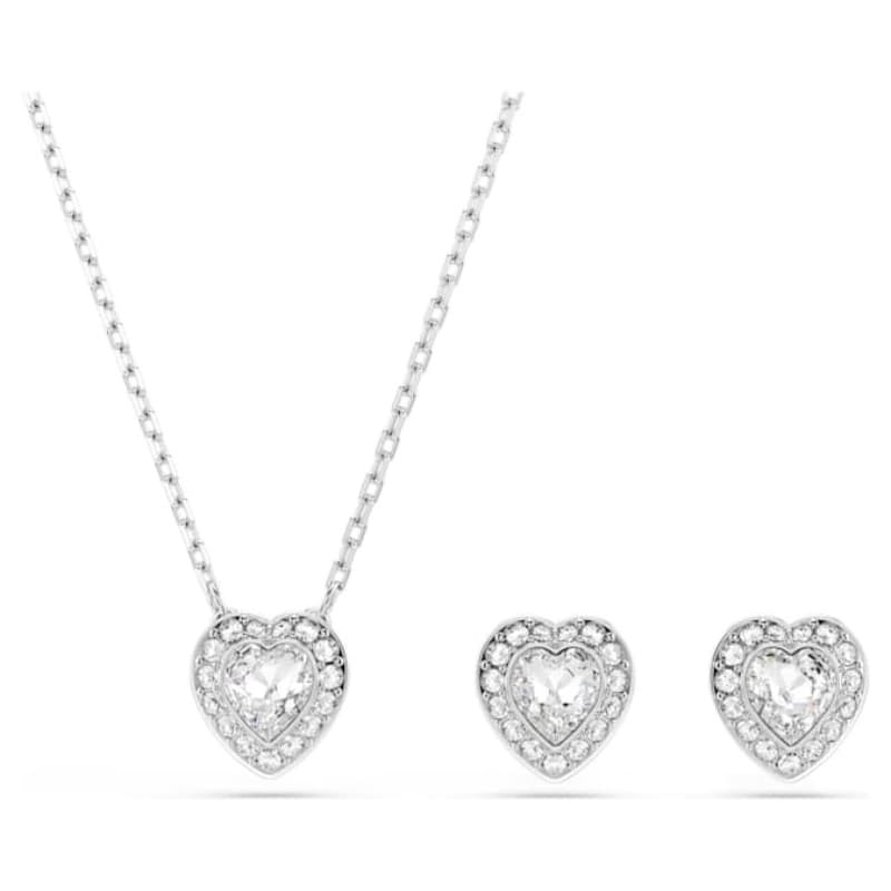 Swarovski 5720849 collana / set swarovski - set angelic whi/rhs nuovo in scatola originale