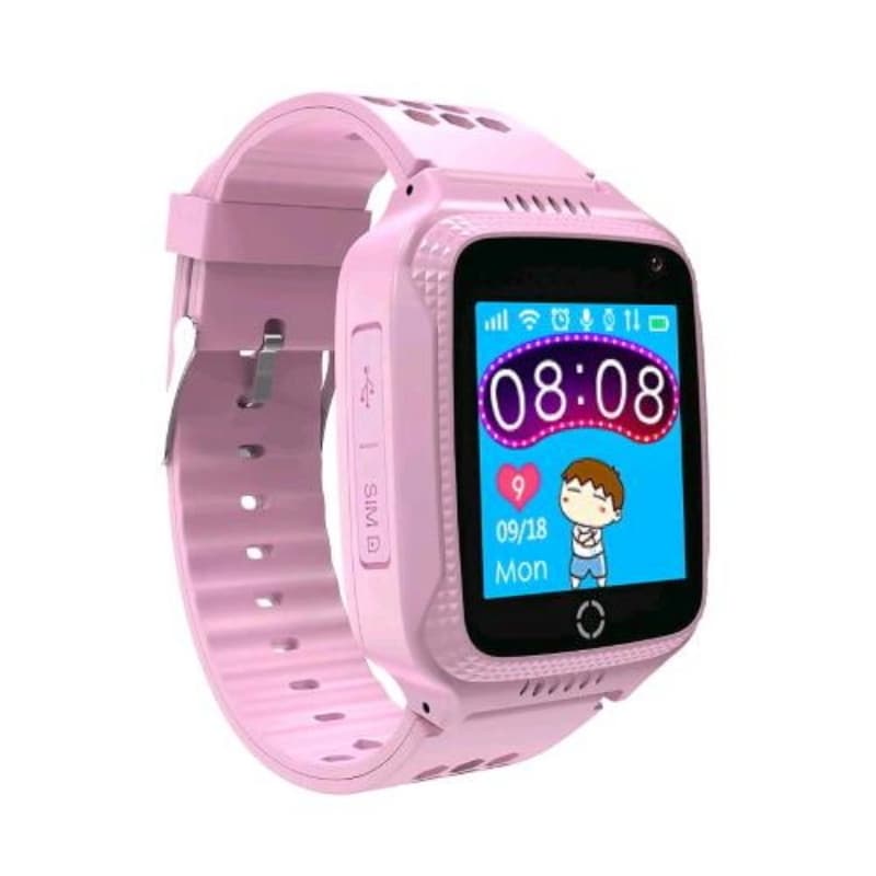 Celly kidswatchpk smartwatch per bambini 1.54 slot per sim chiamare e ricevere messaggi fotocamera gps funzione sos contapassi torcia pink