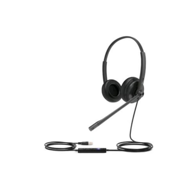 Yealink cuffie con microfono per telefonia fissa yealink e softphone con porta usb certificata microsoft teams nero