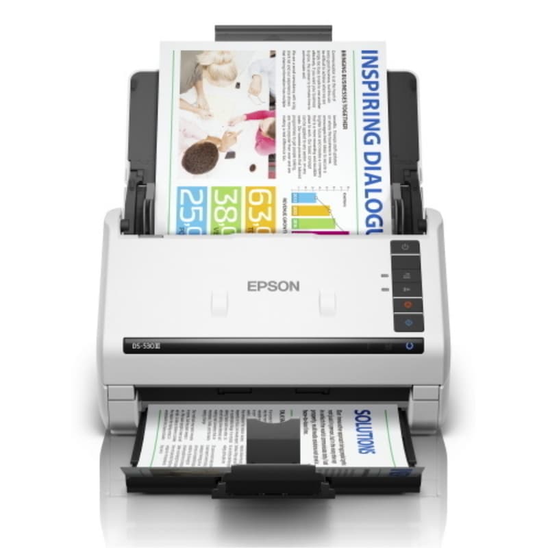 Scanner epson workforce ds-530iii b11b286401 40ppm / 80ipm 60 sheet adf (10 pages bigger)/6,500 pages dd