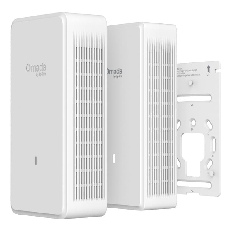 Access point wireless tp-link omada eap775-wall be9300 wi-fi 7 wall-plate tri-band 3x1g 1x2.5g ,802.3bt/at poe, mu-mimo