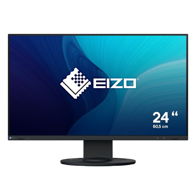 Eizo monitor 23,8 led ips 16:9 fhd 5ms 350 cdm, pivot, hub usb, dp/hdmi, flexscan ev2400r, nero
