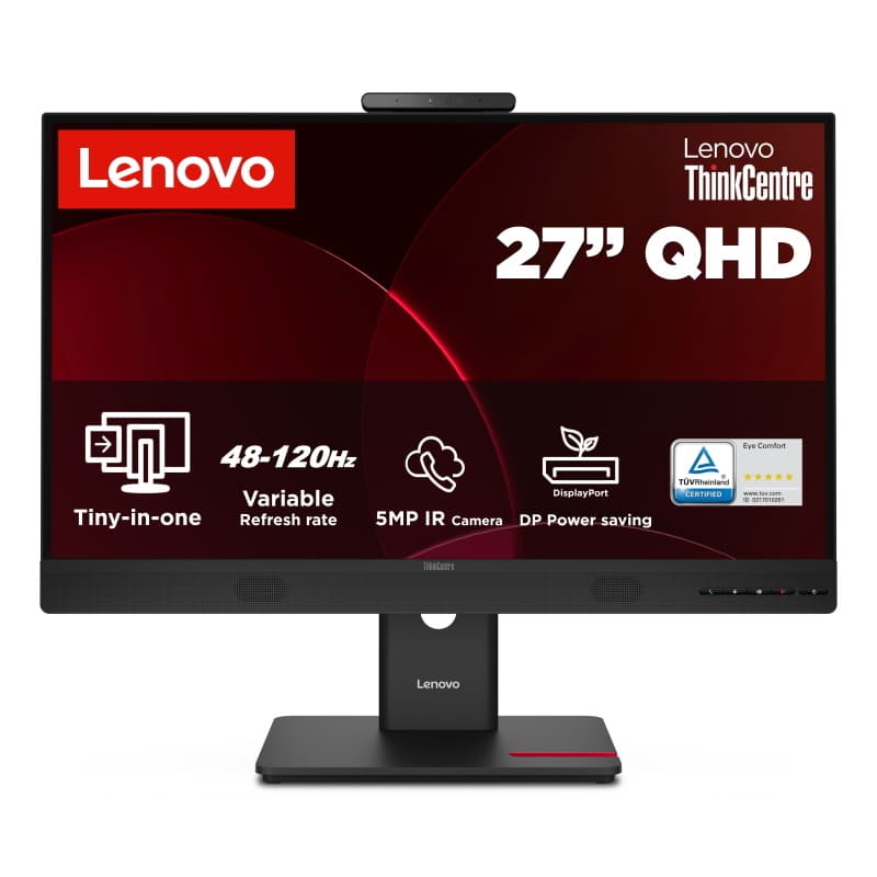 Monitor lenovo thinkcentre tio27 13lcgat6eu 27qhd ips ag 16:9 blk 4ms 350cd/m2 3y cam mm vesa tilt swivel pivot lift