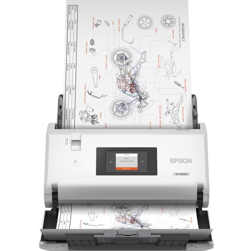 Scanner epson workforce ds-30000 b11b256401 a370ppm adf120pg f/r usb fino:30/06