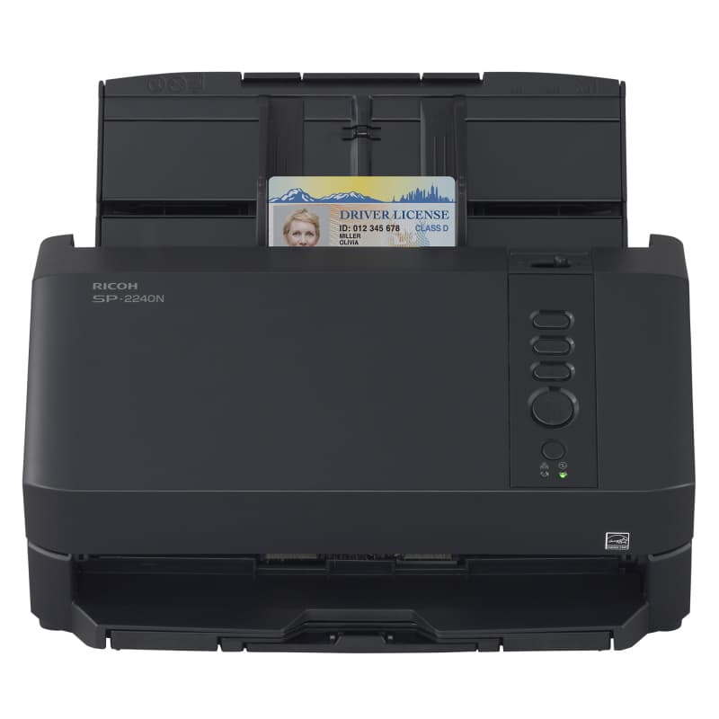 Scanner ricoh sp-2240n da ufficio con led ethernet gigabit usb3.2 adf duplex a4 da 40 ppm/80 ipm