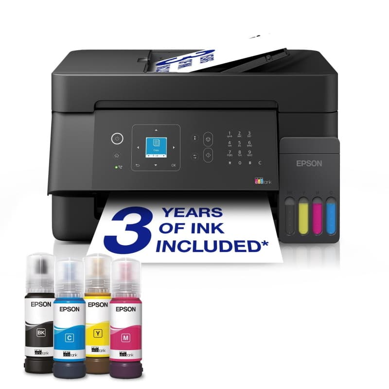 Stampante epson mfc ink ecotank et-4900 c11cl59402 a4 4in1 3ppm lcd 100fg adf30fg usb lan wifi, wifi direct, kit fla