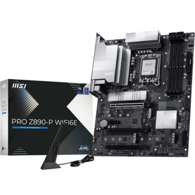 Mb msi pro z890-p wifi6e lga1851 4xddr5-9200o.c. 1xhdmi 1xdp 1xpcie5.0x16 4xm.2 4xsata wifi bt usb 5glan atx