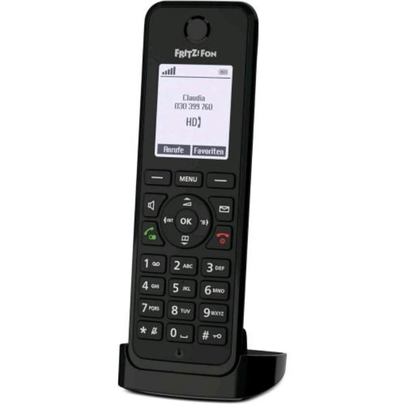 Fritz! fon m3 edition international telefono dect comfort, display monocromatico da 1,8 pollici, telefonia hd, chiamate vivavoce full duplex, batteria lunga durata, trasmissione vocale crittografata