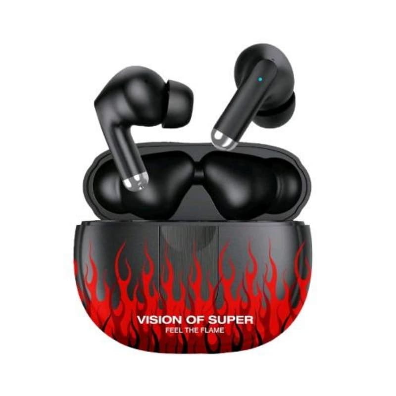 Celly vos ultrasound auricolari wireless in-ear vision of super collezione vos custodia di ricarica nero rosso