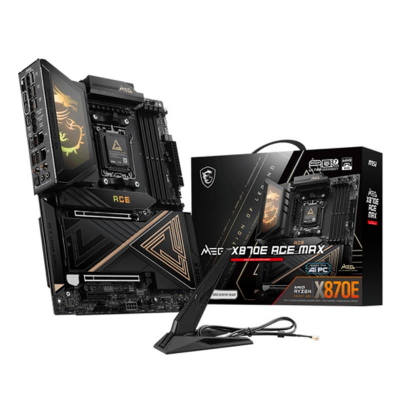 Msi mb meg x870e ace max,x870e,am5,4ddr5,2pci-ex16,1pci-ex4,5m.2,4sata3,2usb4,1usb3.2 gen2x2,11u