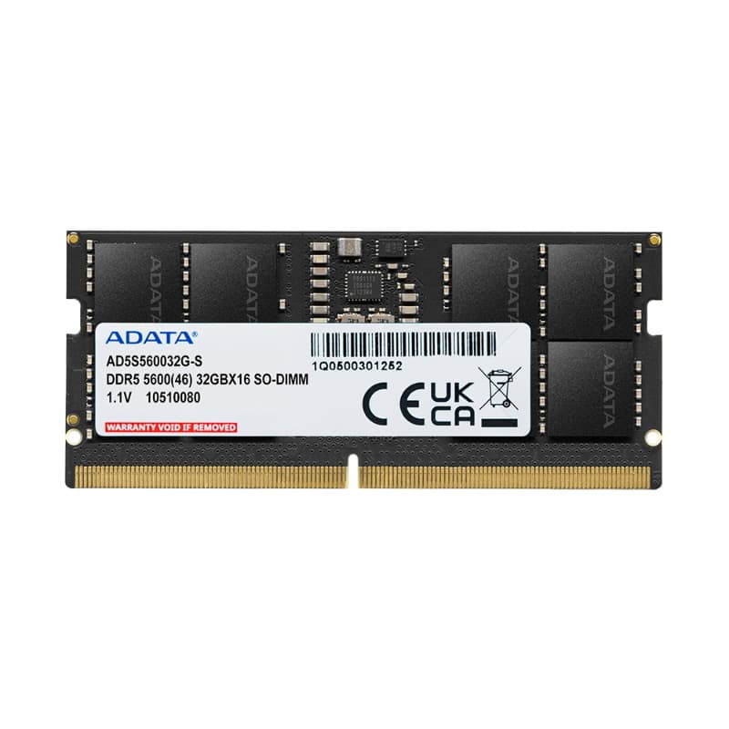A-data so-dimm ddr5 16gb 5600mhz ad5s560016g-s adata cl46 single rank