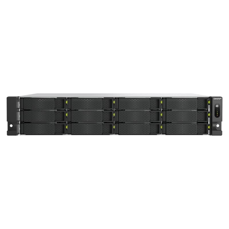 Nas rack 2u qnap ts-h1465u-rp-8gÂ 12hd 2.5/3.5 2x e1.s o 2x m.2 pcie ram 8gb 2x 2.5gbe intel 4core 2x350w
