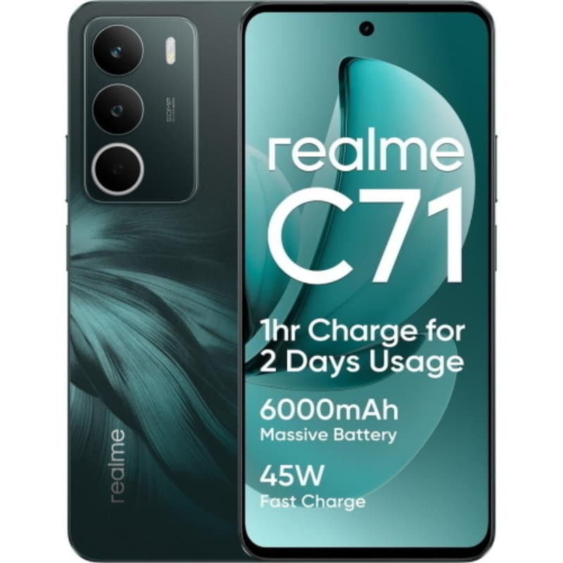 Realme c71 dual sim 6.67 octa core 256gb ram 8gb 4g lte italia forest owl
