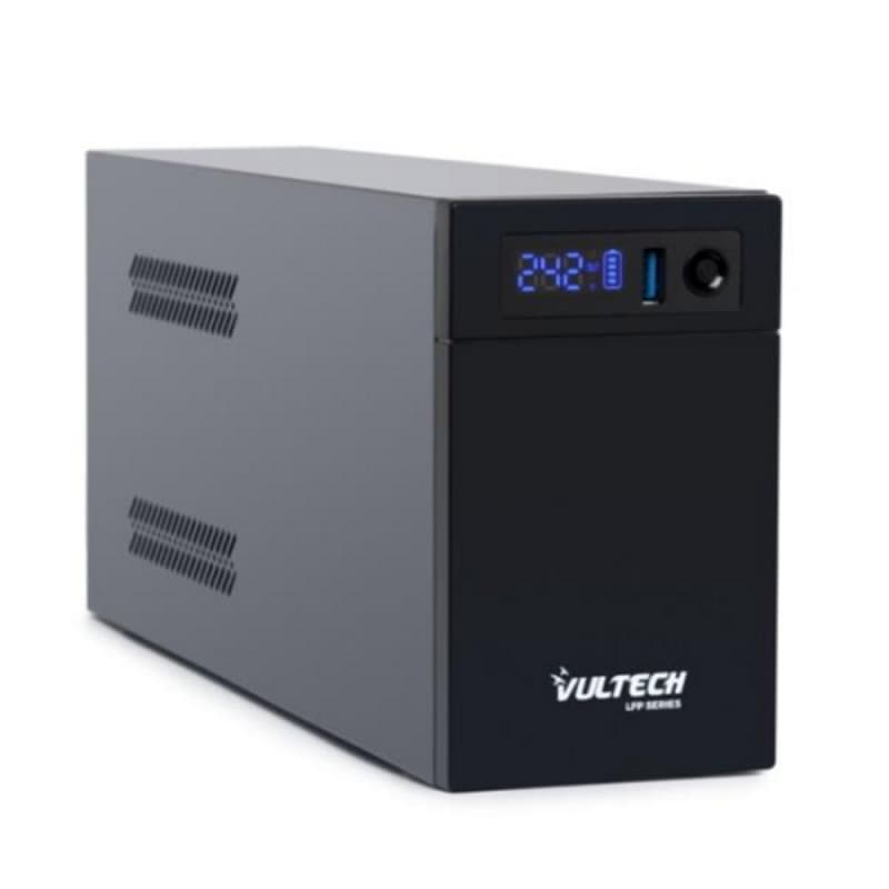 Vultech ups 1400va lfp line interactive con schermo led - batteria litio ferro fosfato lifepo4