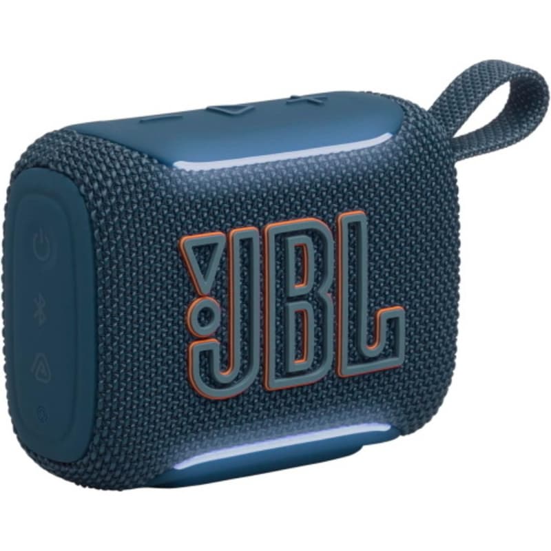 Jbl go 5 speaker bluetooth ultra portatile con potente jbl pro sound e bassi incisivi pairing airtouch design impermeabile 10 ore di autonomia blu