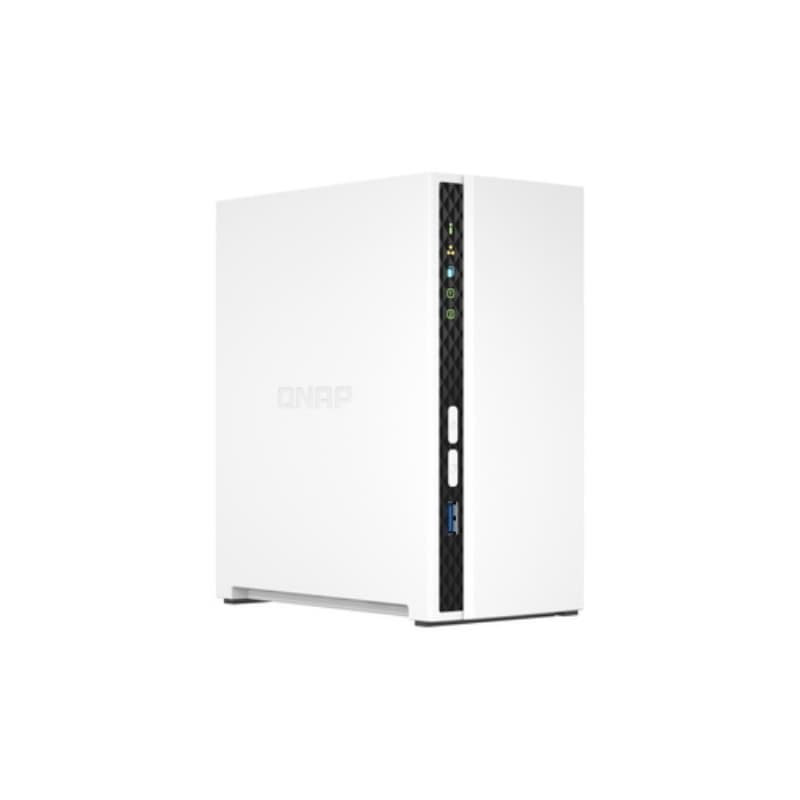 Qnap nas tower 2bay arm 4core 2.0ghz 2xsata 6gb/s 3.5/2.5 2gb ram on-board 1xgbe, 1xusb3.2 gen1, capacita max 18tb a bay