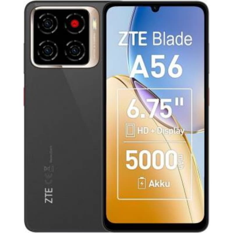 Zte blade a56 4+128gb 6.754g celestial black eu