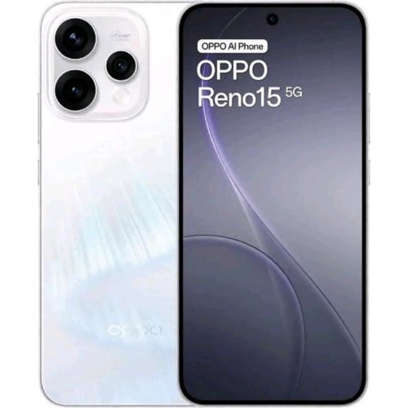 Oppo reno 15 5g dual sim ai 6.59 octa core 512gb ram 8gb 5g tim aurora white