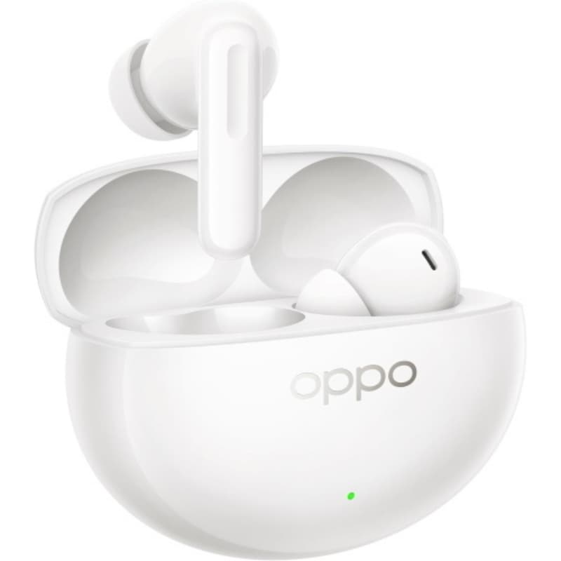 Oppo enco air 5 pro auricolari bluetooth 6.0 con cancellazione attiva del rumore 55 db batteria fino a 54 ore suono hi-res lhdc bassa latenza 94msip55 bianco