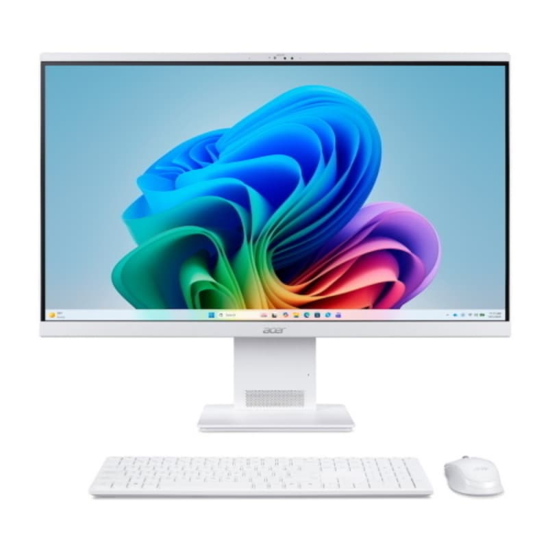 Acer aspire s27b-uglnl copilot + pc all in one 27 intel core ultra 5 226v ram 16gb-ssd 1tb nvme-intel arc graphics-wi-fi 7 + gigabit lan-web cam altoparlanti-tastiera e mouse wireless-win 11 home bianco (dq.bsaet.003)