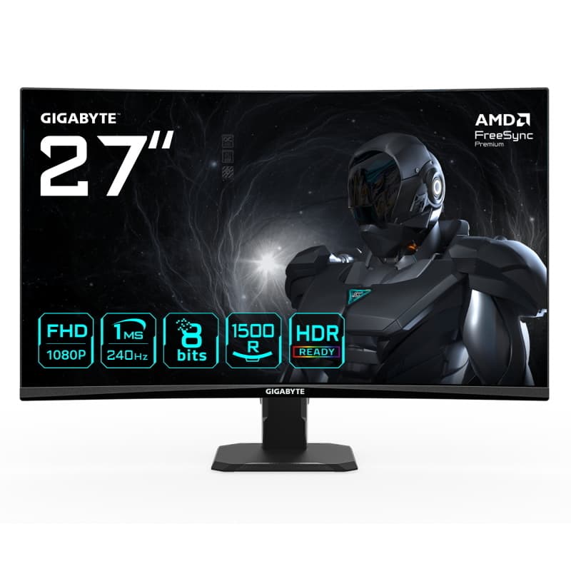 Gigabyte gs27fc2 monitor curvo 27 va 240hz full hd 1ms 2*hdmi/displayport