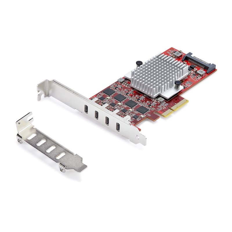Startech.com scheda pcie usb-c a 4 porte, usb 3.2 10gbps, scheda di espansione pci express usb type-c con 4 controller usb