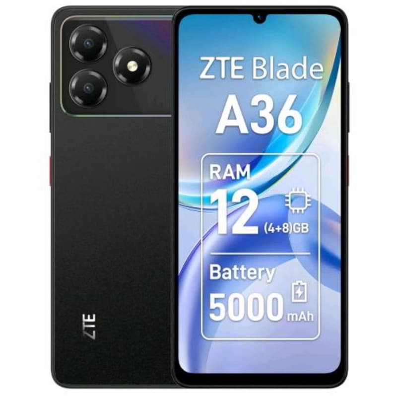 Zte blade a36 dual sim 6.75 octa core 64gb ram 4gb 4g lte europa black
